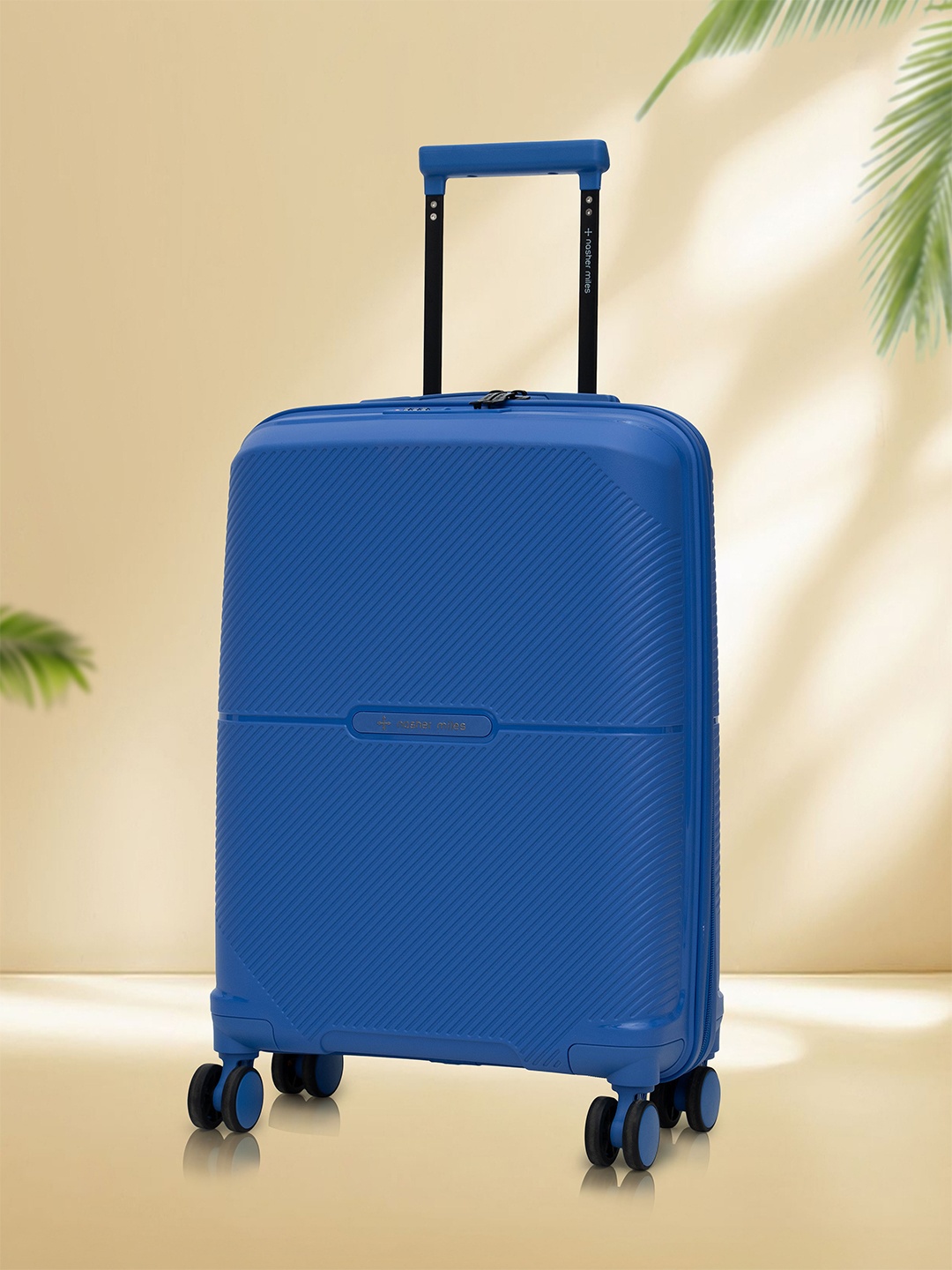 

Nasher Miles Hawaii Polypropylene TSA Lock Cabin Blue Trolley Bag - 20 Inch (55 cm)