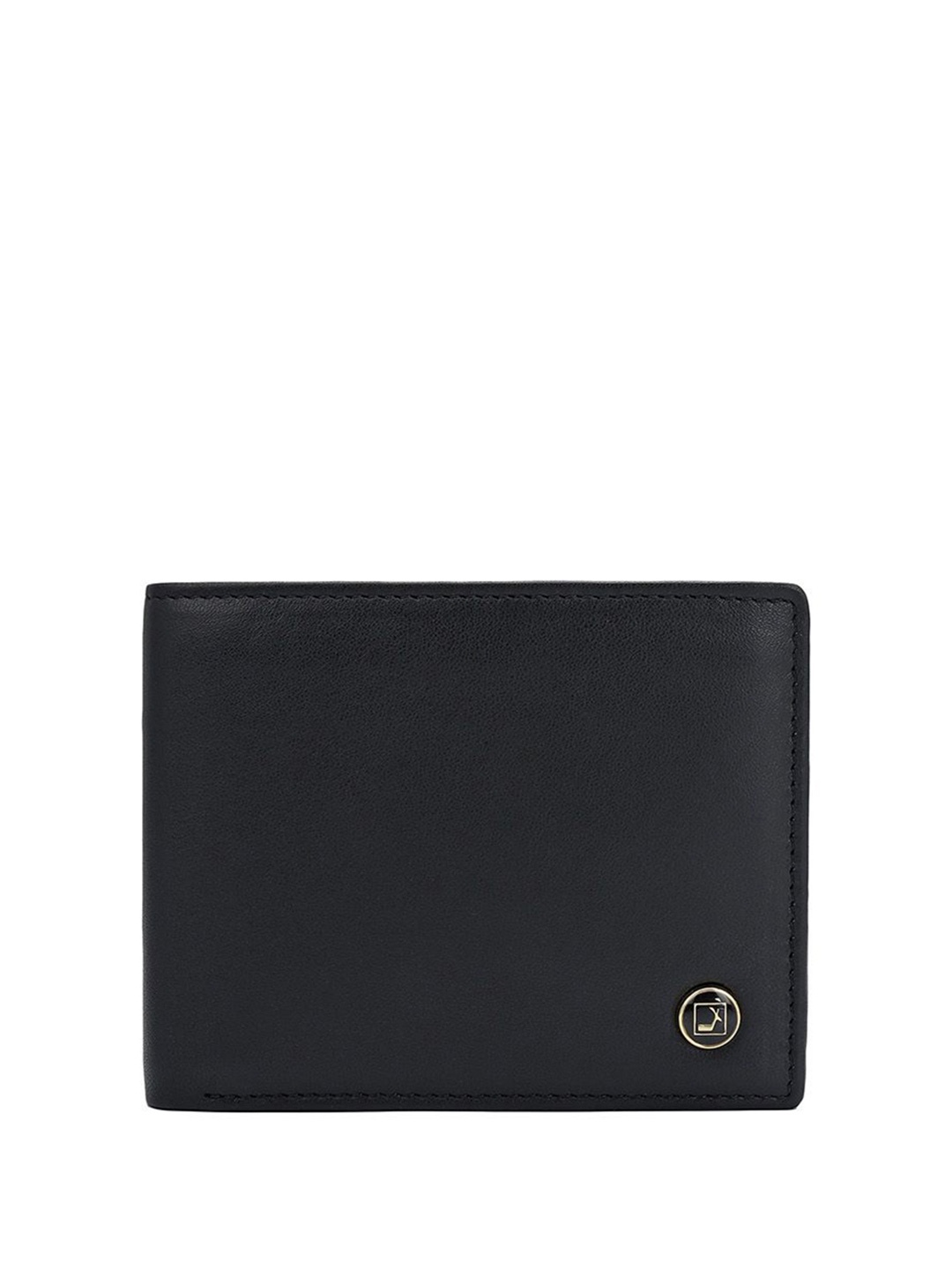 

Da Milano Men Leather Two Fold Wallet, Black