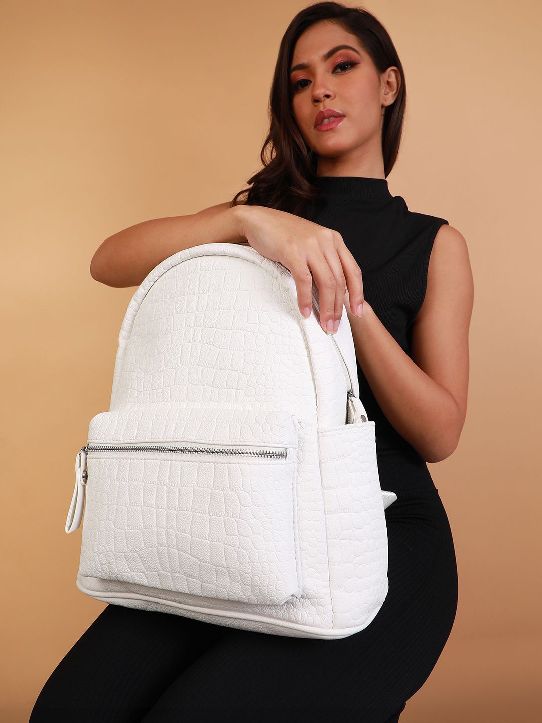 

HAUTE SAUCE by Campus Sutra Women Backpack, White