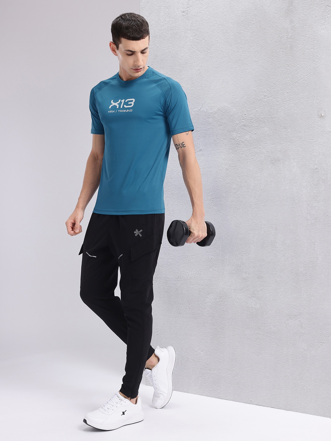 

HRX by Hrithik Roshan Printed Rapid-Dry Training T-shirt, Teal