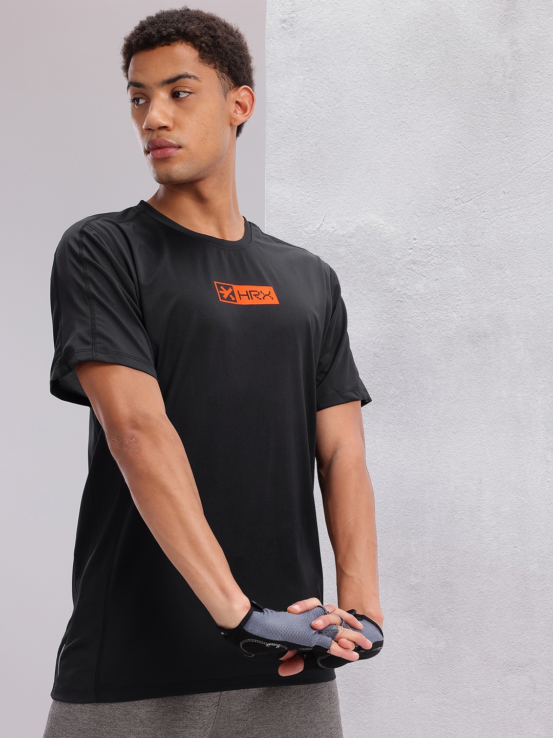 

HRX by Hrithik Roshan Rapid-Dry Training T-shirt, Black