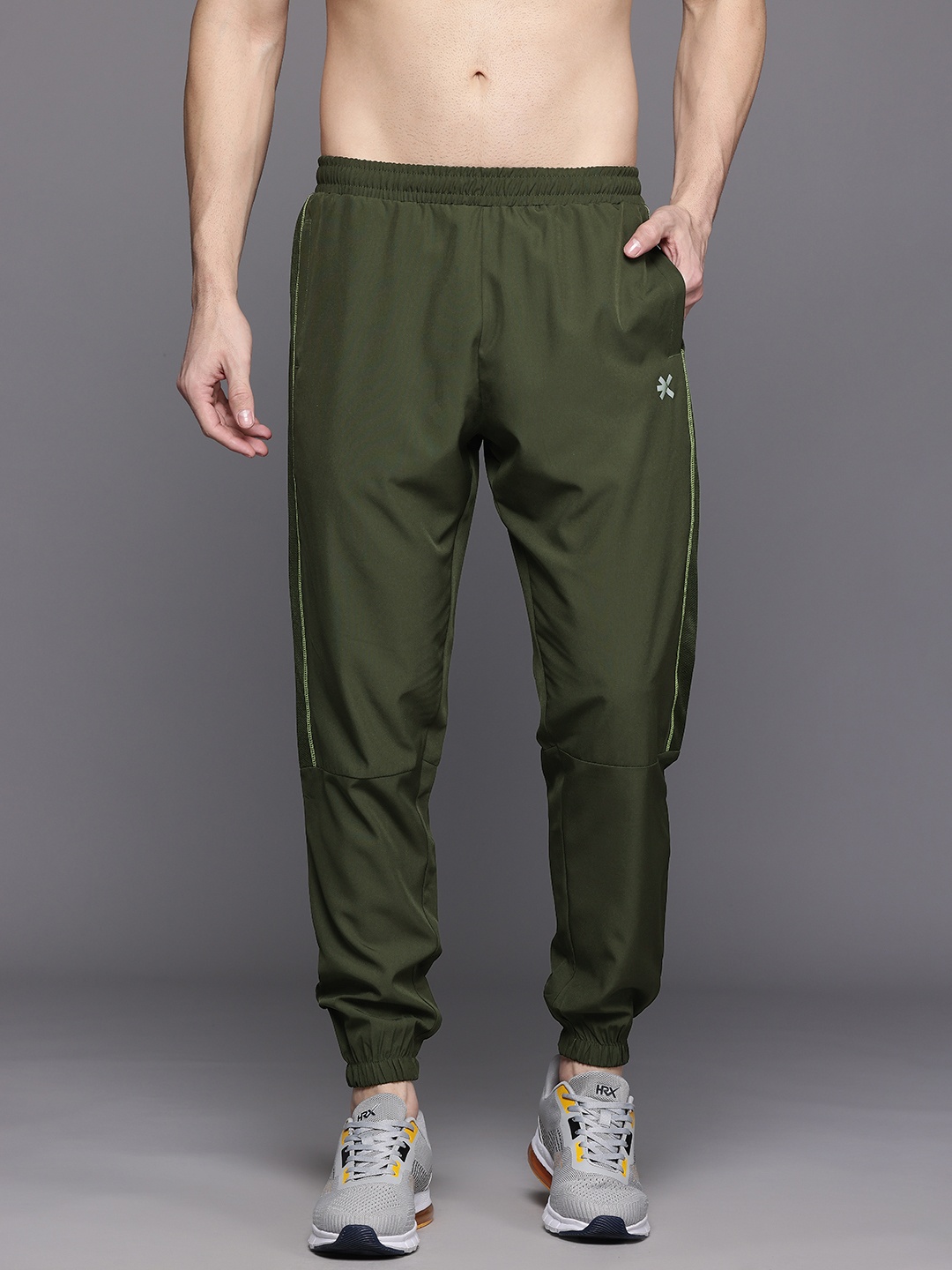 

HRX by Hrithik Roshan Men Mid-Rise Running Joggers, Olive