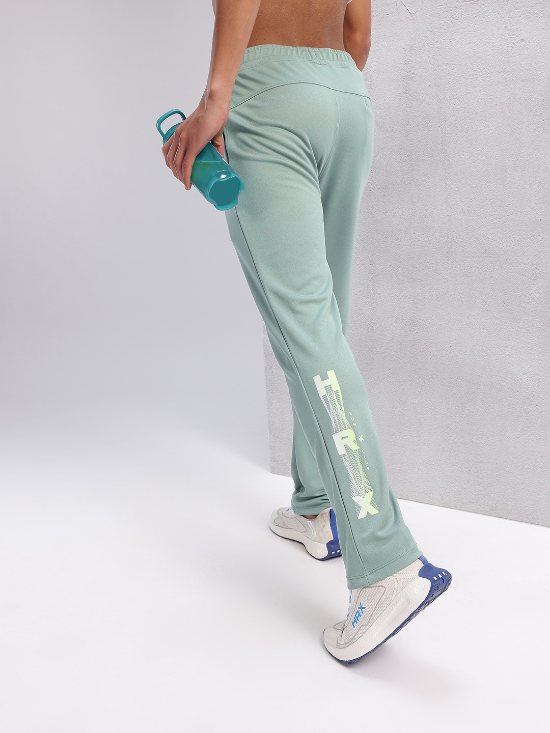 

HRX by Hrithik Roshan Men Branding Detail Rapid-Dry Running Track Pants, Green