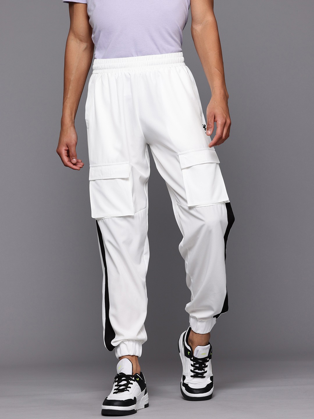 

HRX by Hrithik Roshan Men Cargo Style Lifestyle Joggers, White