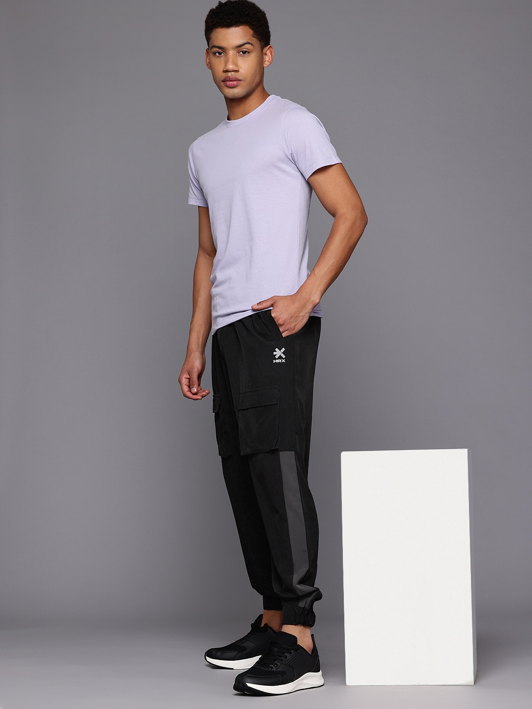 

HRX by Hrithik Roshan Men Cargo Style Lifestyle Joggers, Black