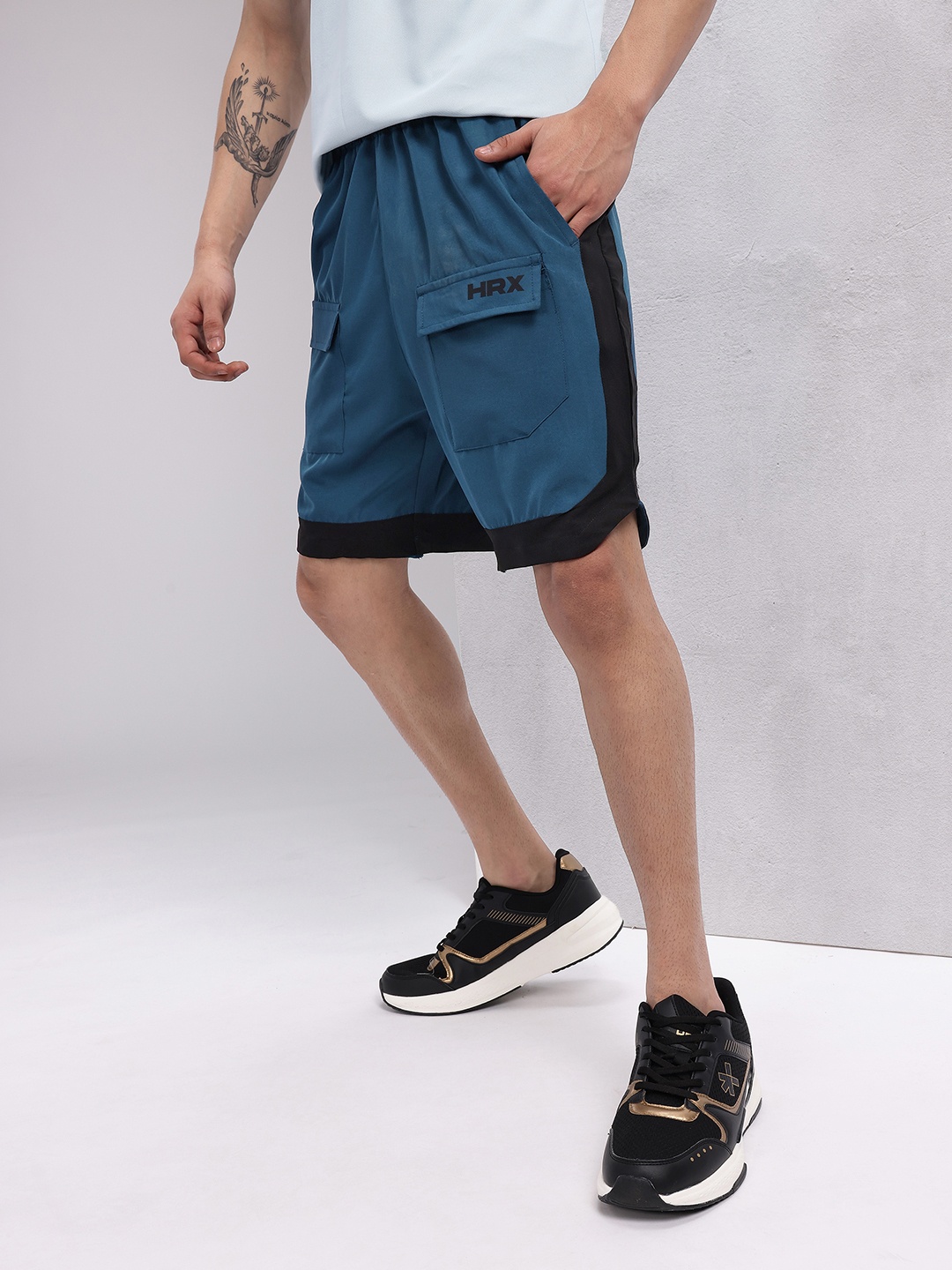 

HRX by Hrithik Roshan Men Cargo Shorts, Teal