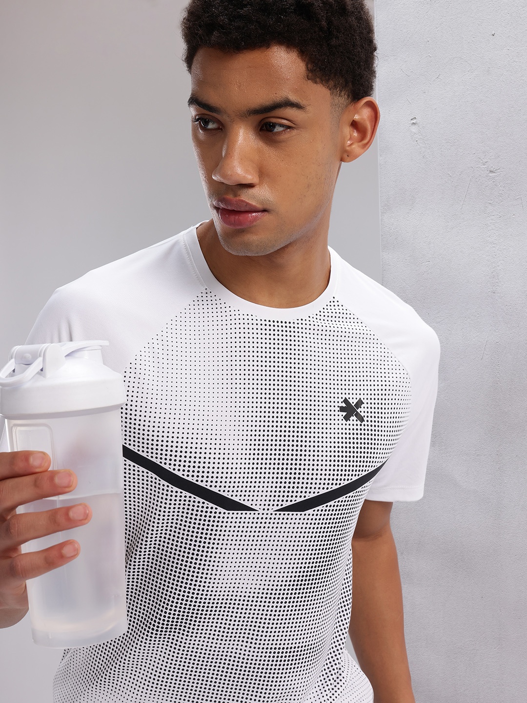 

HRX by Hrithik Roshan Men Printed Rapid-Dry Running T-shirt, White