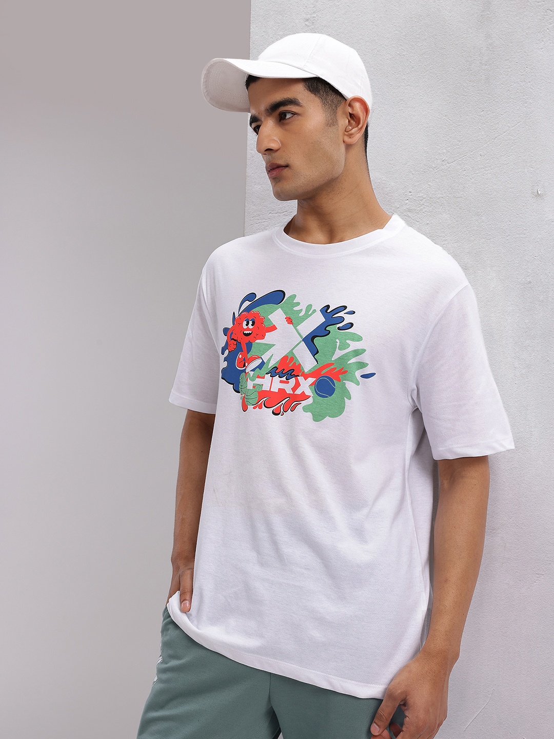 

HRX by Hrithik Roshan Graphic Printed T-shirt, White