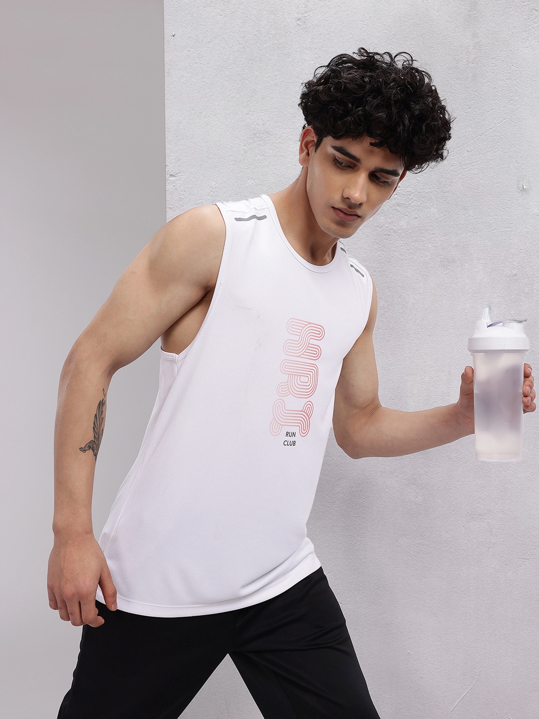 

HRX by Hrithik Roshan Typography Rapid-Dry Training T-shirt, White
