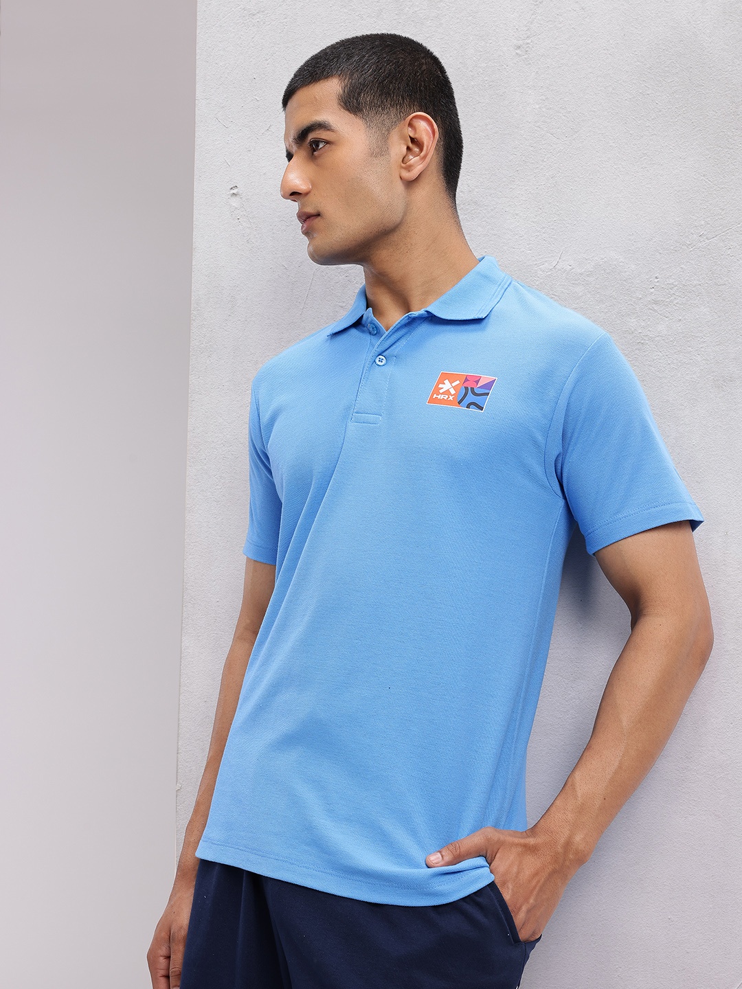

HRX by Hrithik Roshan Polo Collar Lifestyle T-shirt, Blue