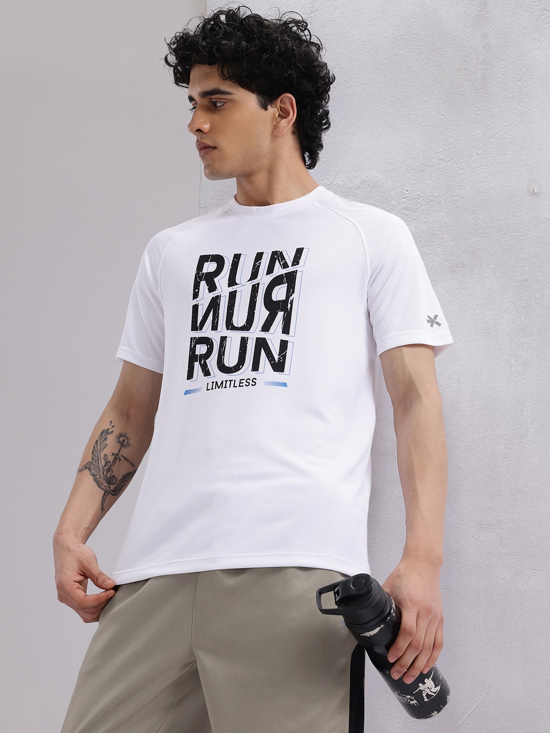 

HRX by Hrithik Roshan Typography Printed Running T-shirt, White