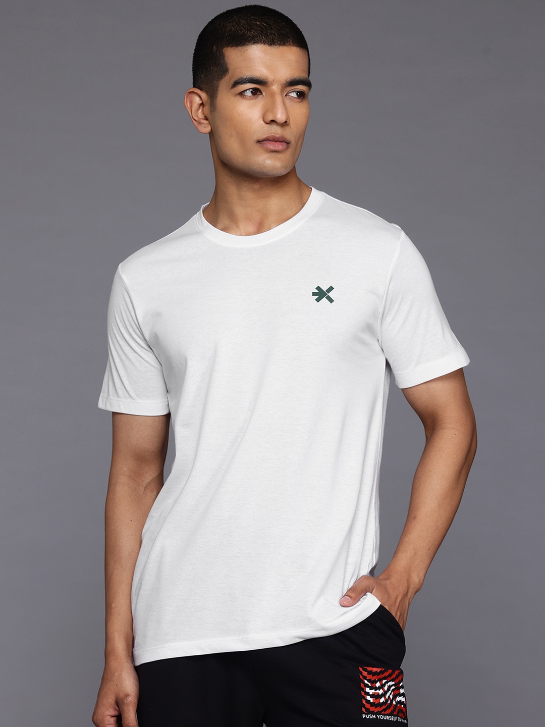 

HRX by Hrithik Roshan Solid Casual T-shirt, White