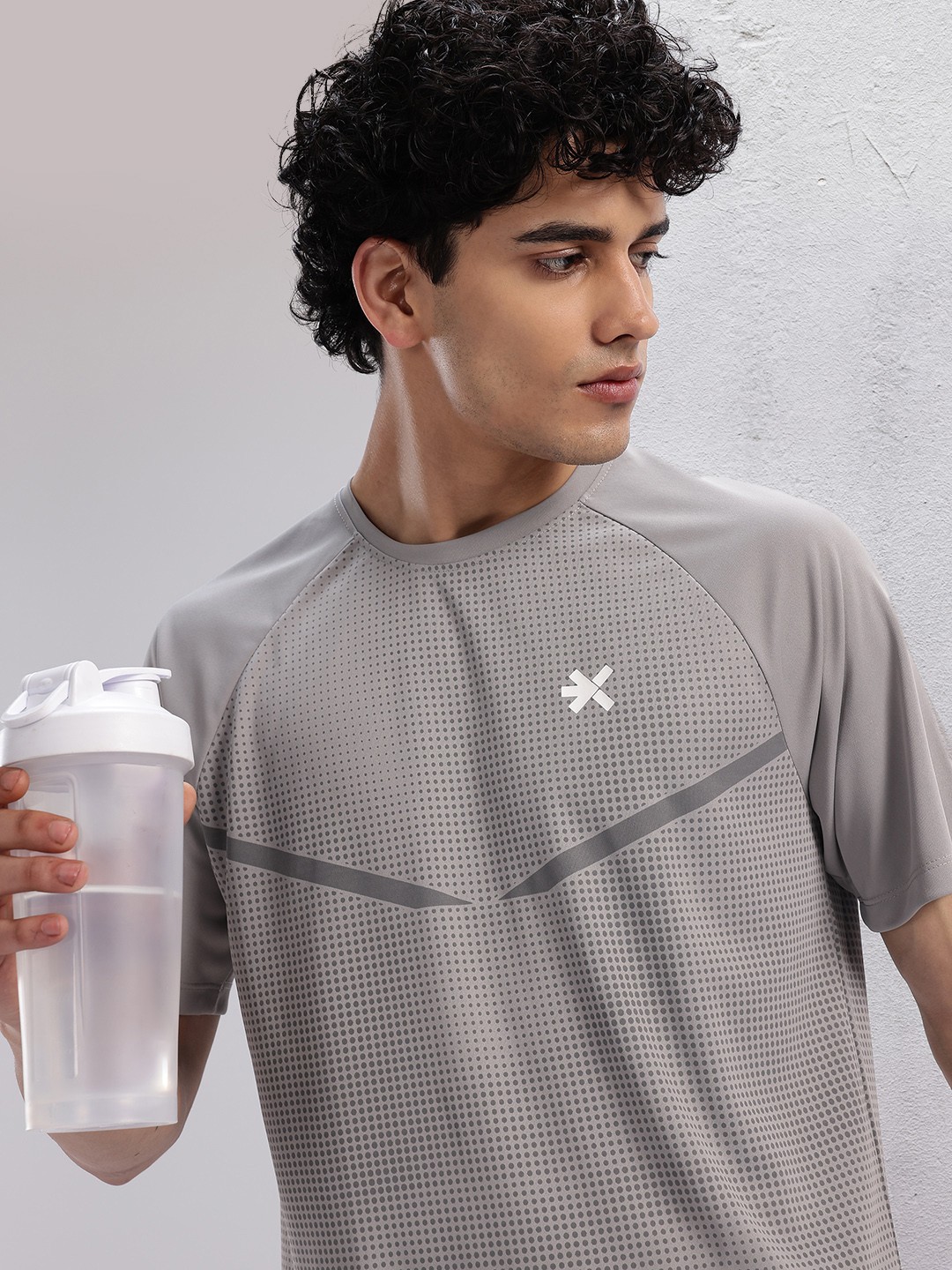 

HRX by Hrithik Roshan Printed Rapid-Dry Running T-shirt, Grey