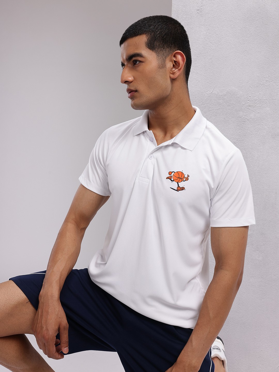 

HRX by Hrithik Roshan Polo Collar Lifestyle T-shirt, White