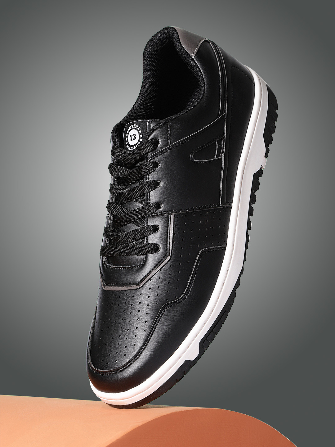 

HRX by Hrithik Roshan Men Club Classic Perforated Sneakers, Black