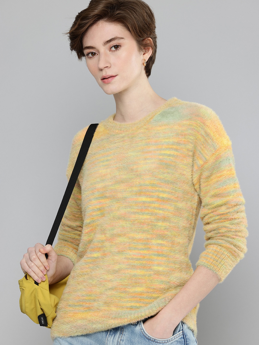 

Levis Self Design Fuzzy Relaxed Fit Pullover Sweater, Multi