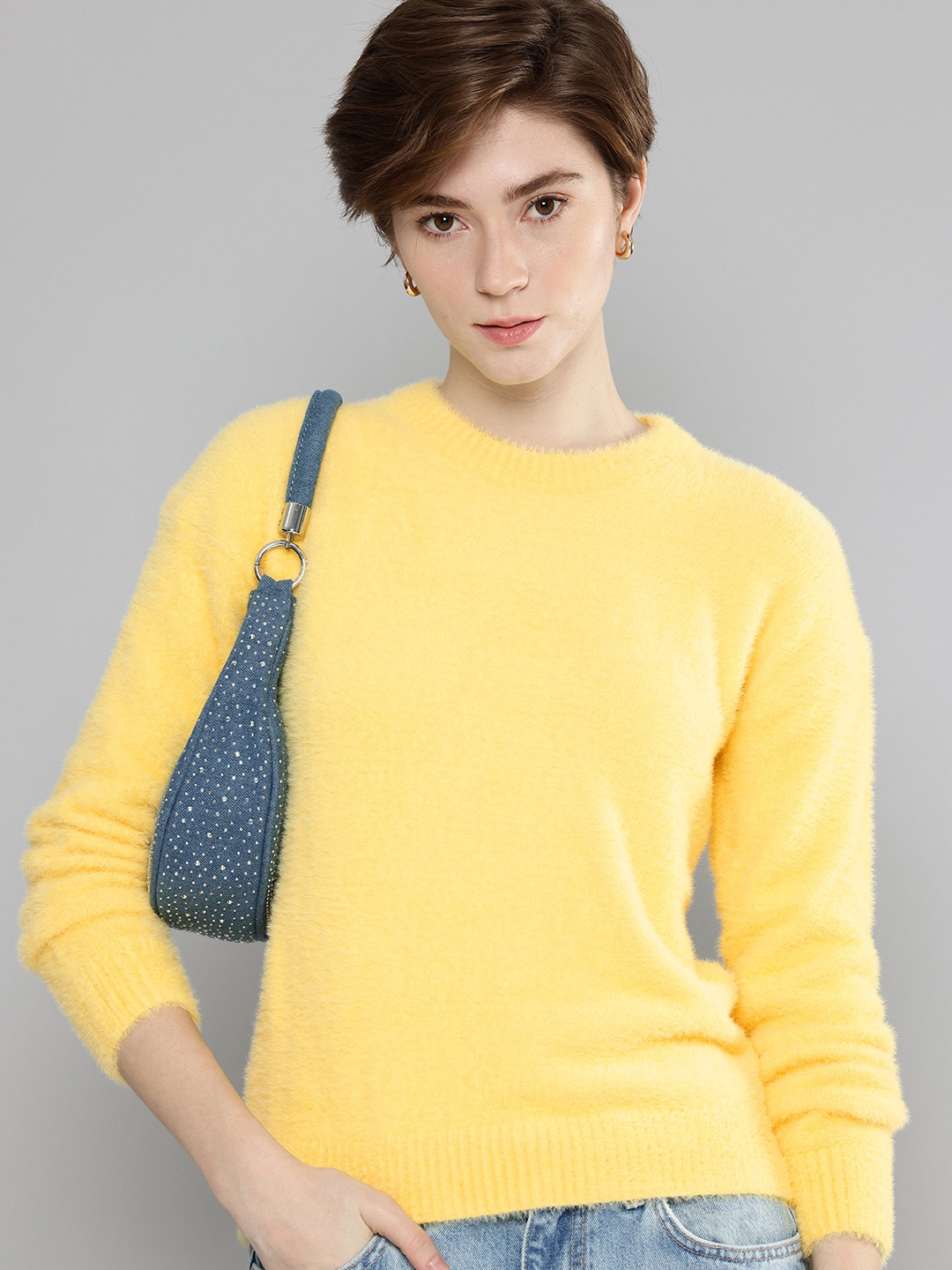 

Levis Fuzzy Pullover Sweater, Yellow