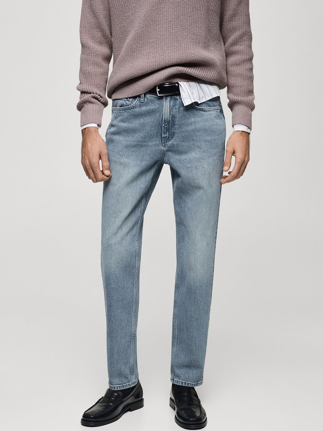 

MANGO MAN Light Fade Stretchable Jeans, Blue