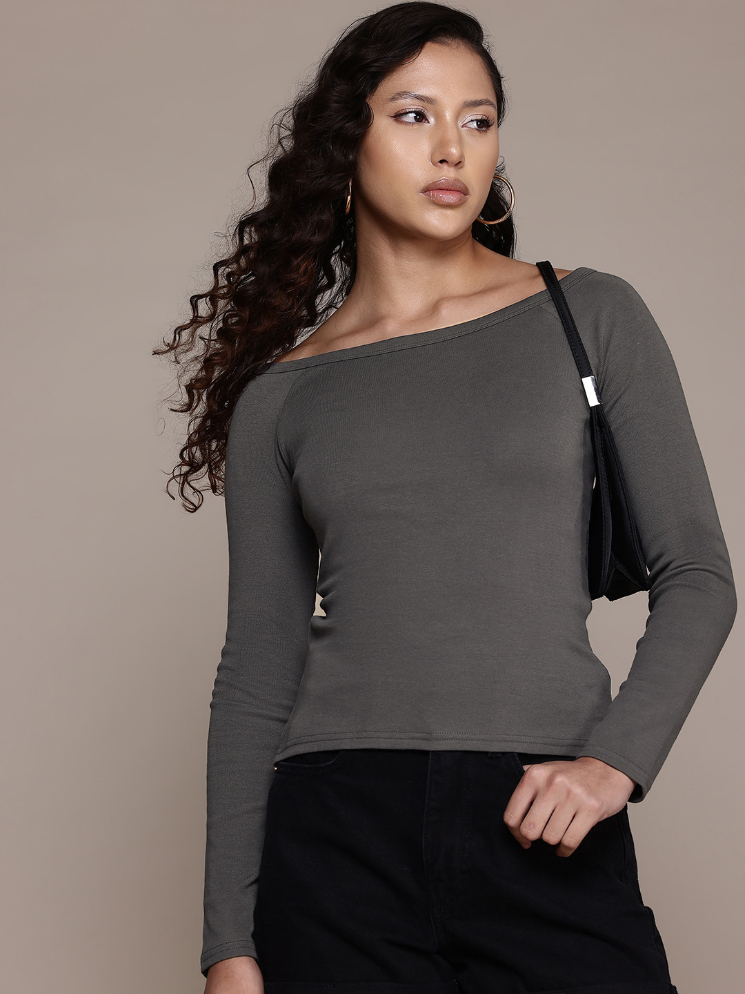 

MANGO Regular-Fit Raglan Sleeves T-shirt, Grey