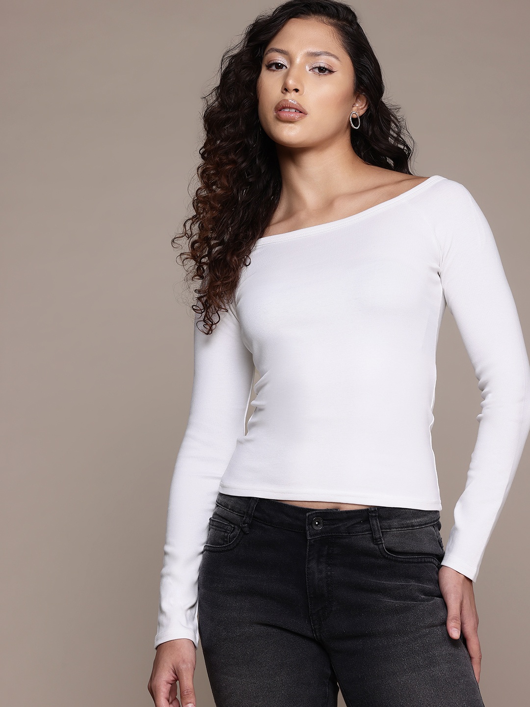 

MANGO Regular-Fit Raglan Sleeves T-shirt, White