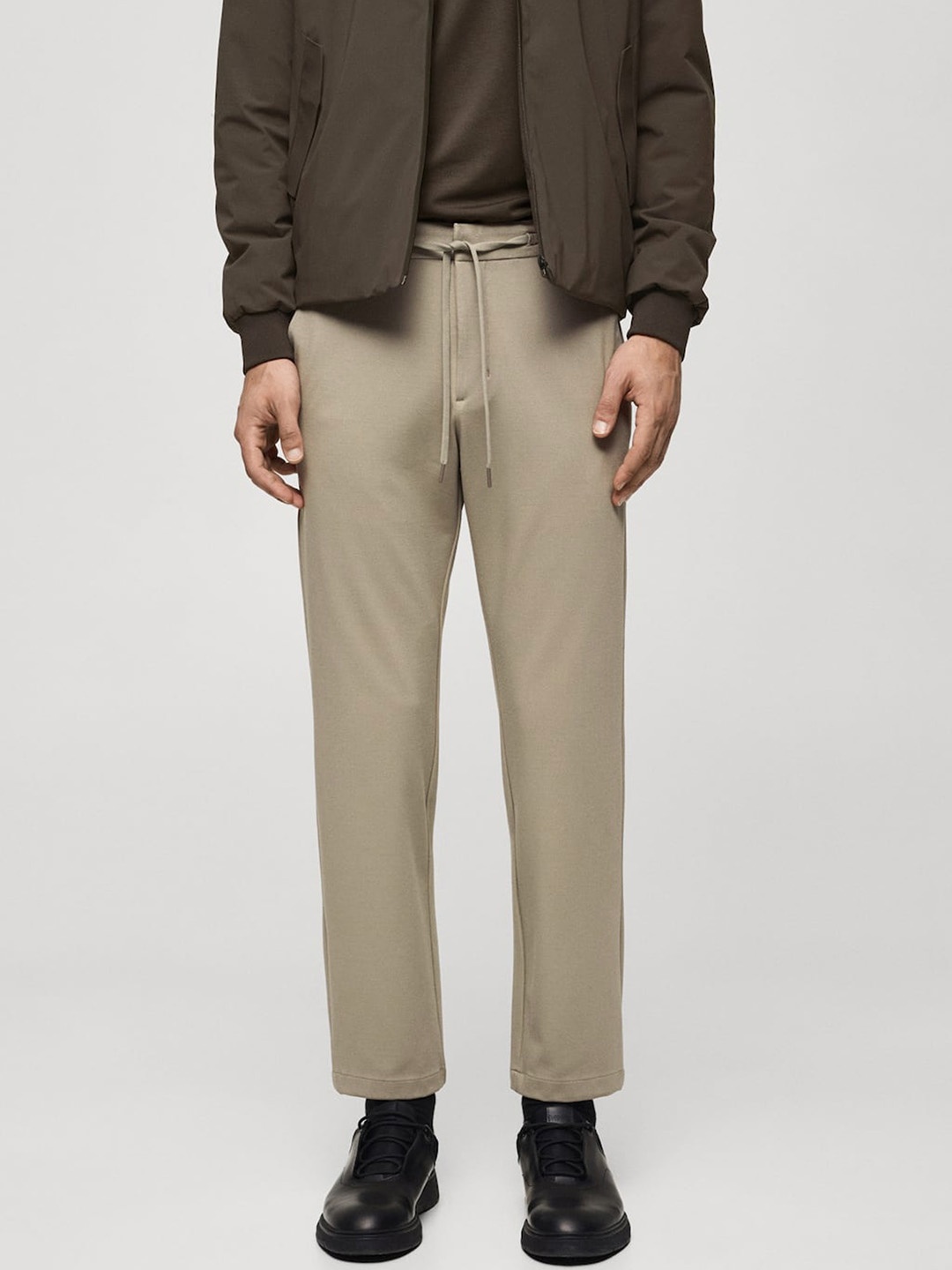 

MANGO MAN Slim Fit Trousers, Taupe