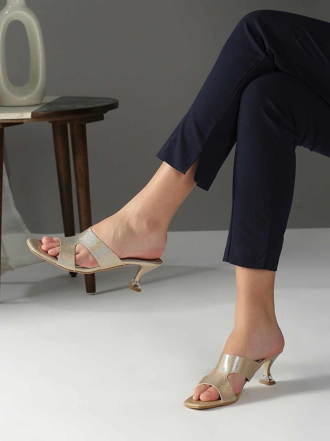

Inc 5 Women Embellished Party Kitten Sandals, Gold