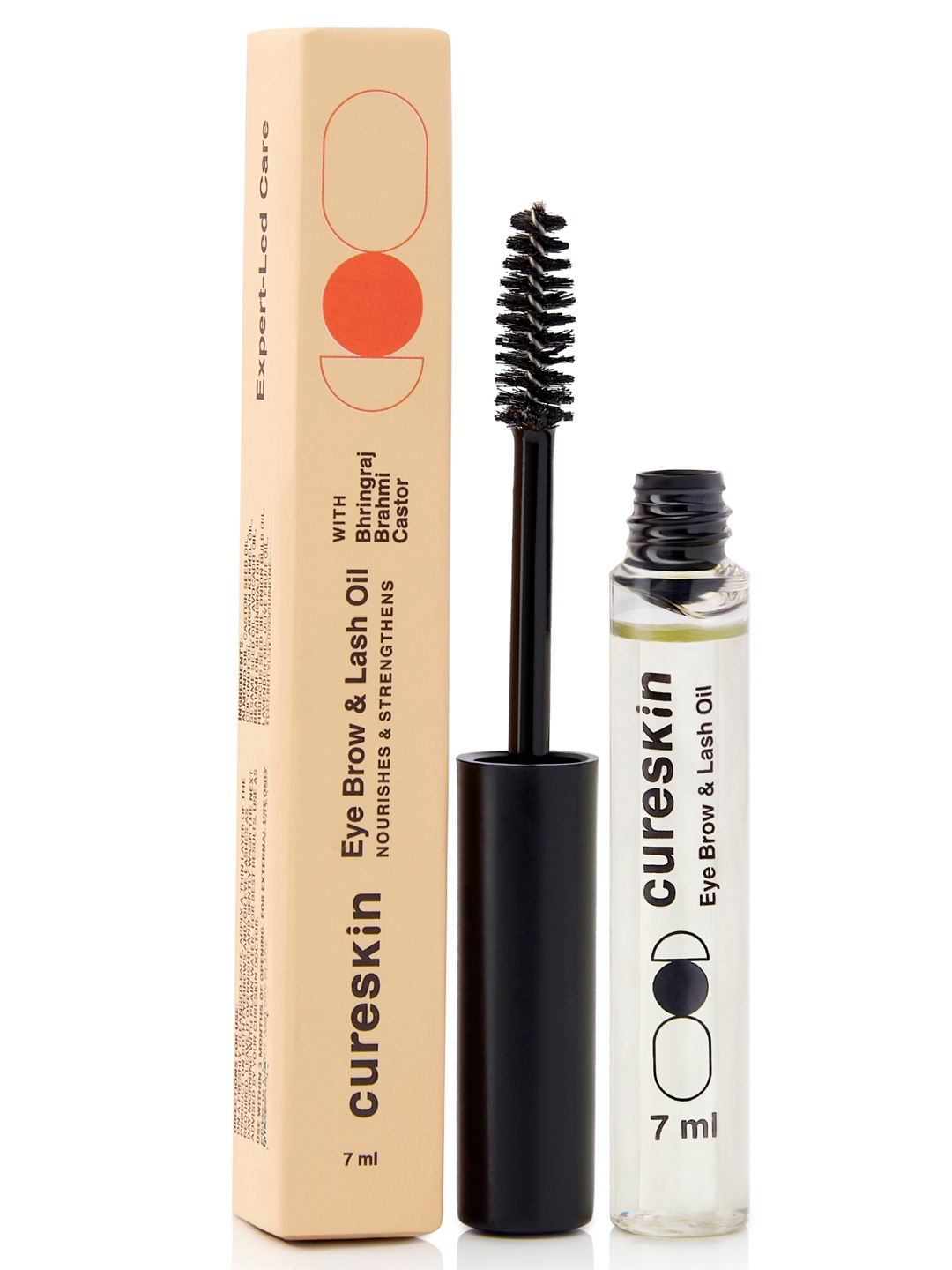 

Cureskin Eyebrow & Lash Oil With Bhringraj & Castor - 7 ml, Transparent