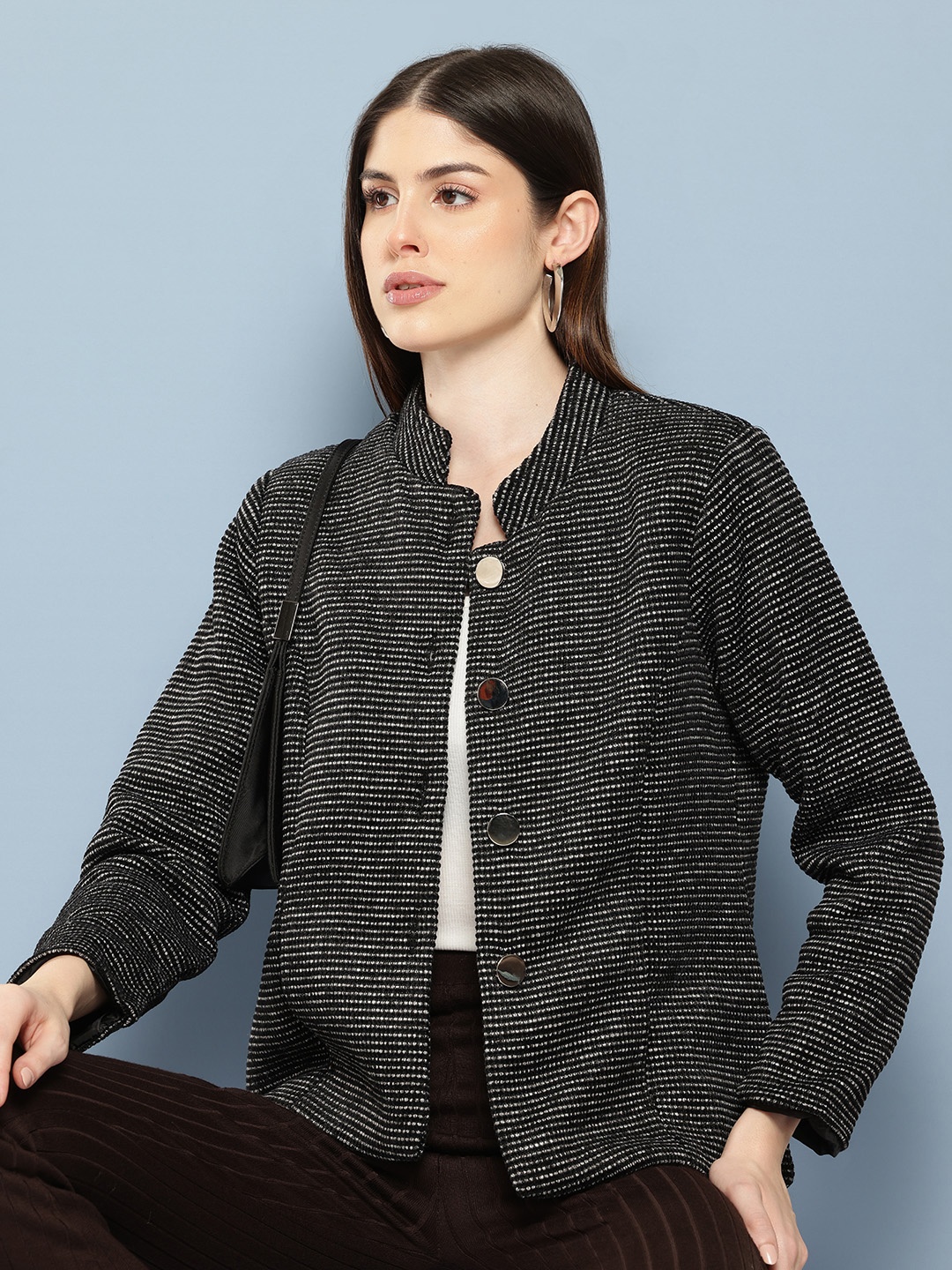 

Chemistry Woollen Longline Cardigan, Black