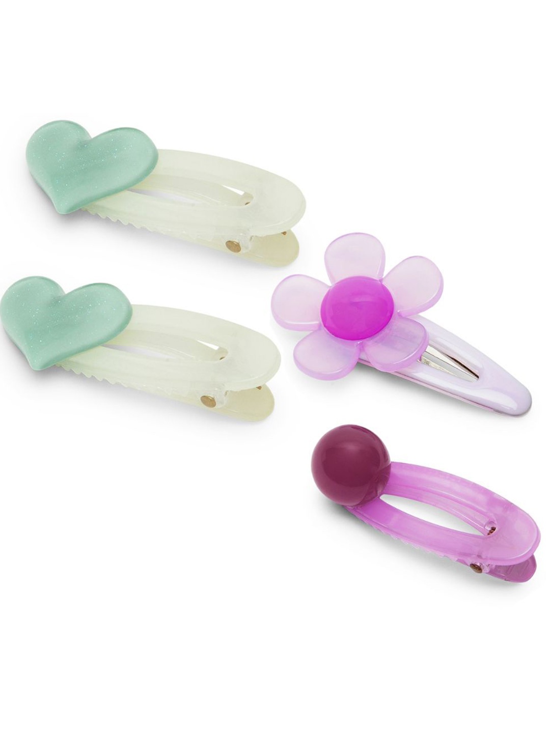 

Radhu & Kabby Girls Set of 4 Tic Tac Hair Clip, Green