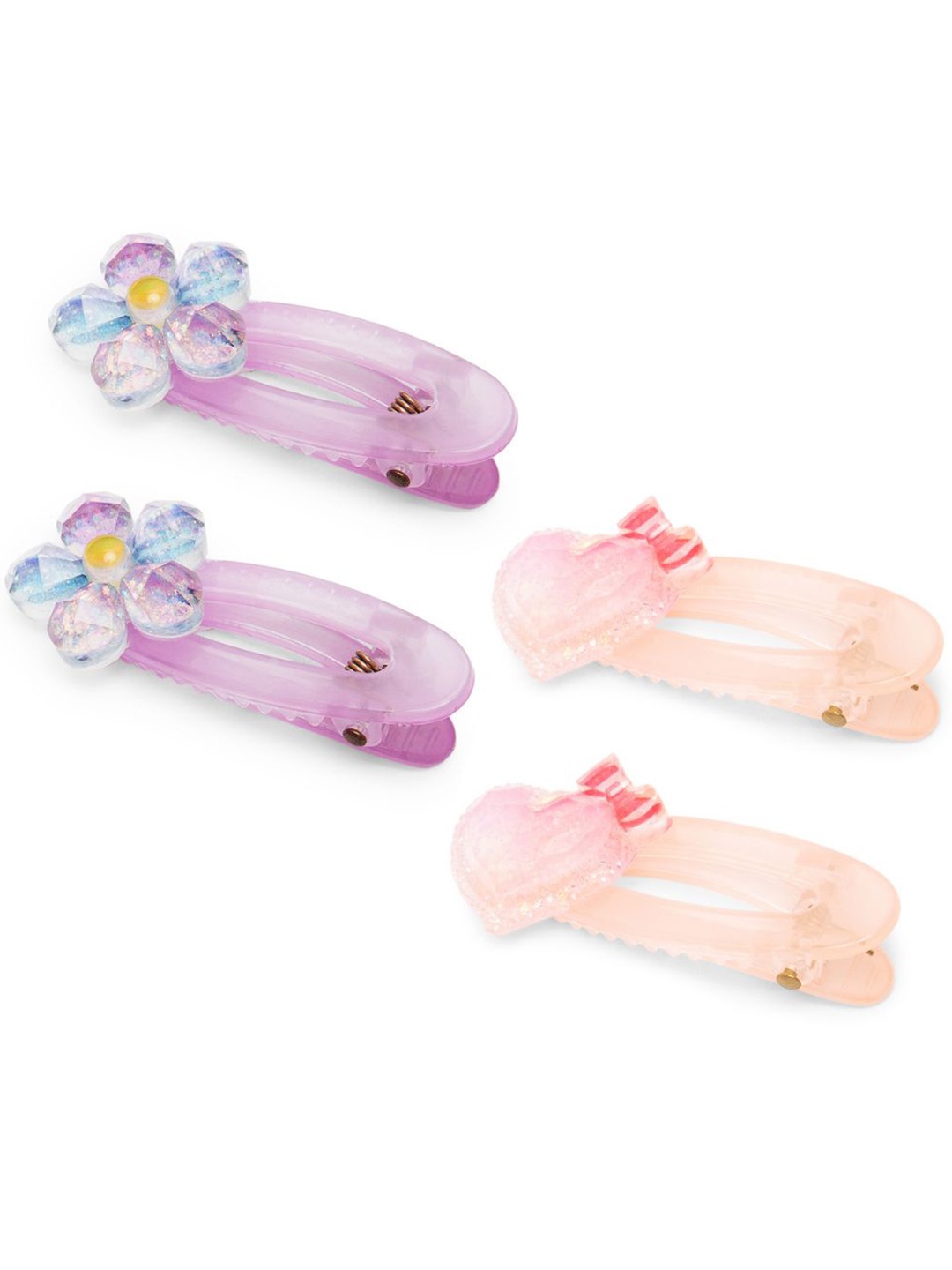 

Radhu & Kabby Girls Set of 4 Tic Tac Hair Clip, Pink