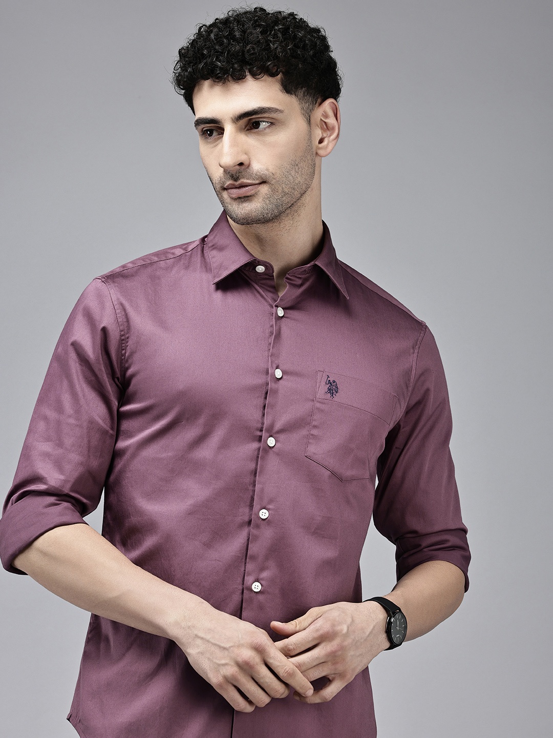 

U.S. Polo Assn. Tailored Fit Casual Shirt, Purple