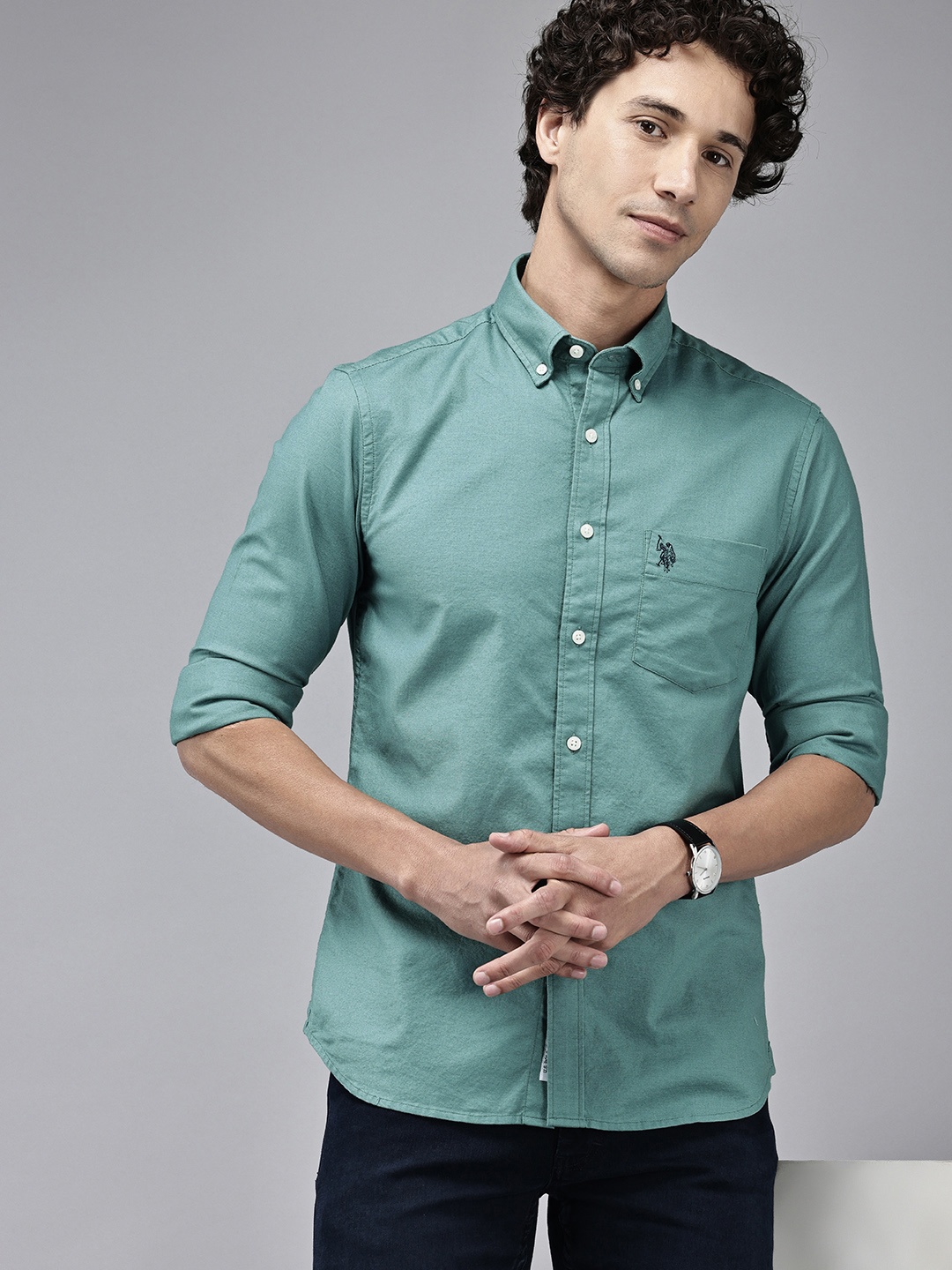 

U.S. Polo Assn. Tailored Fit Oxford Casual Shirt, Green