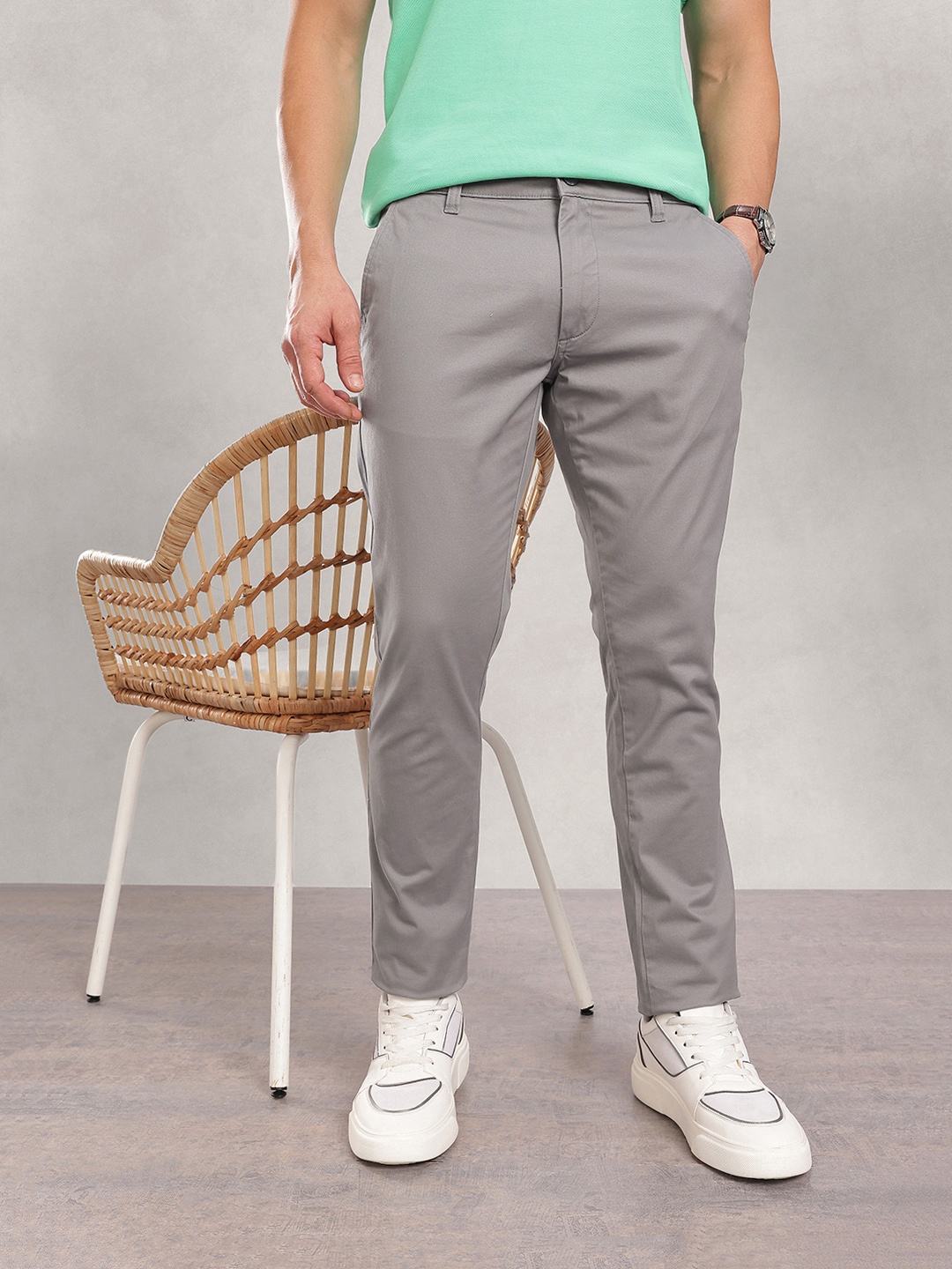 

Nautica Men Slim Fit Chinos Trousers, Grey