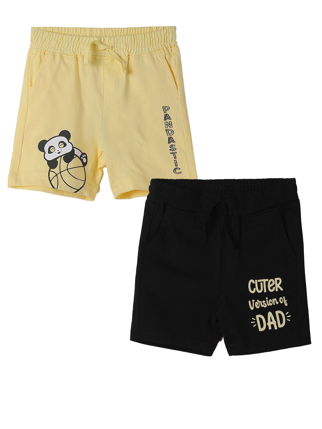 

Juniors by Lifestyle Boys Pack of 2 Typography Printed Shorts, Black