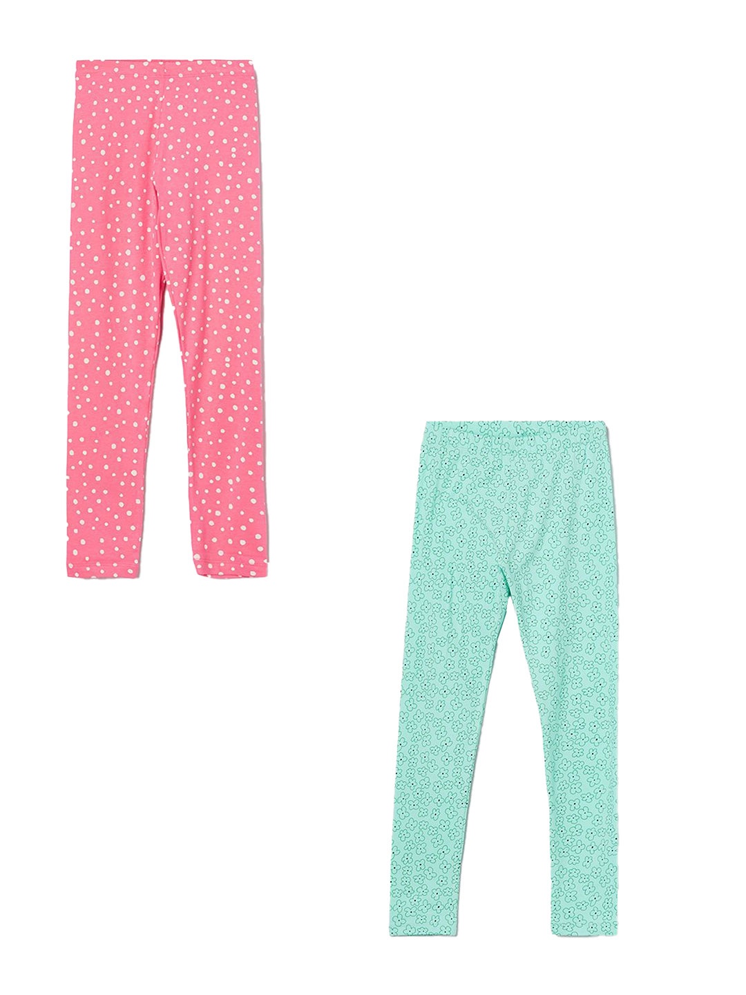 

Fame Forever by Lifestyle Girls Pack of 2 Printed Ankle-Length Leggings, Green