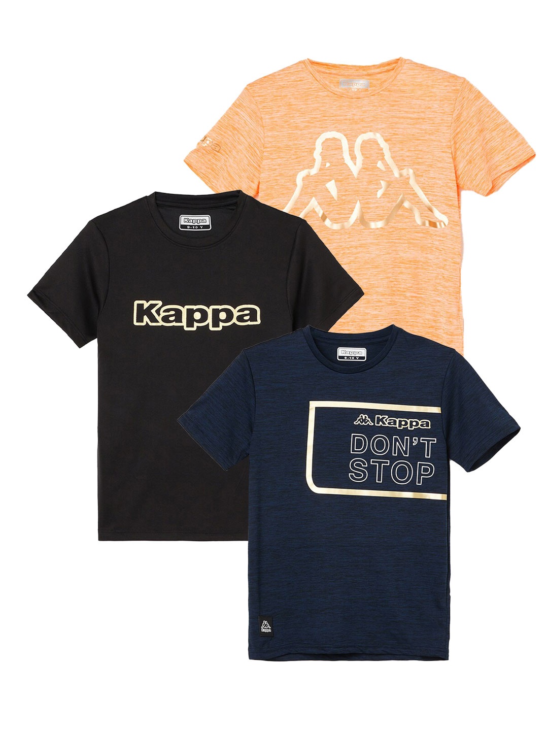 

Kappa Boys Pack of 2 Typography Printed Round Neck Short Sleeves T-shirt, Blue