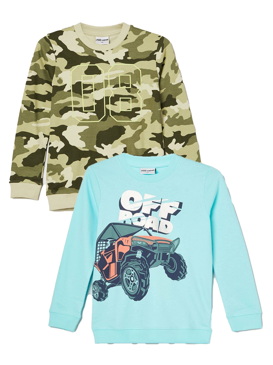 

Fame Forever by Lifestyle Boys Pack of 2 Printed Sweatshirt, Blue