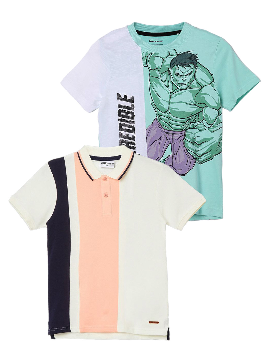 

Fame Forever by Lifestyle Boys Pack of 2 Disney-Marvel T Shirt, Green
