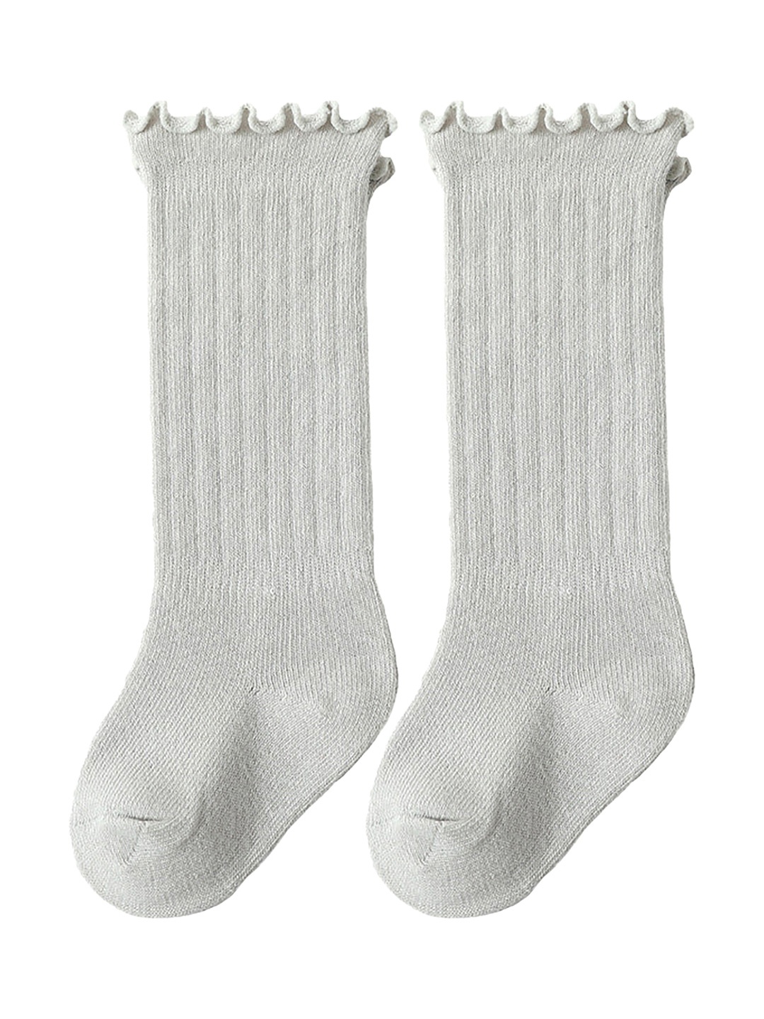 

SYGA Kids Striped Cotton Above Knee Socks, Grey