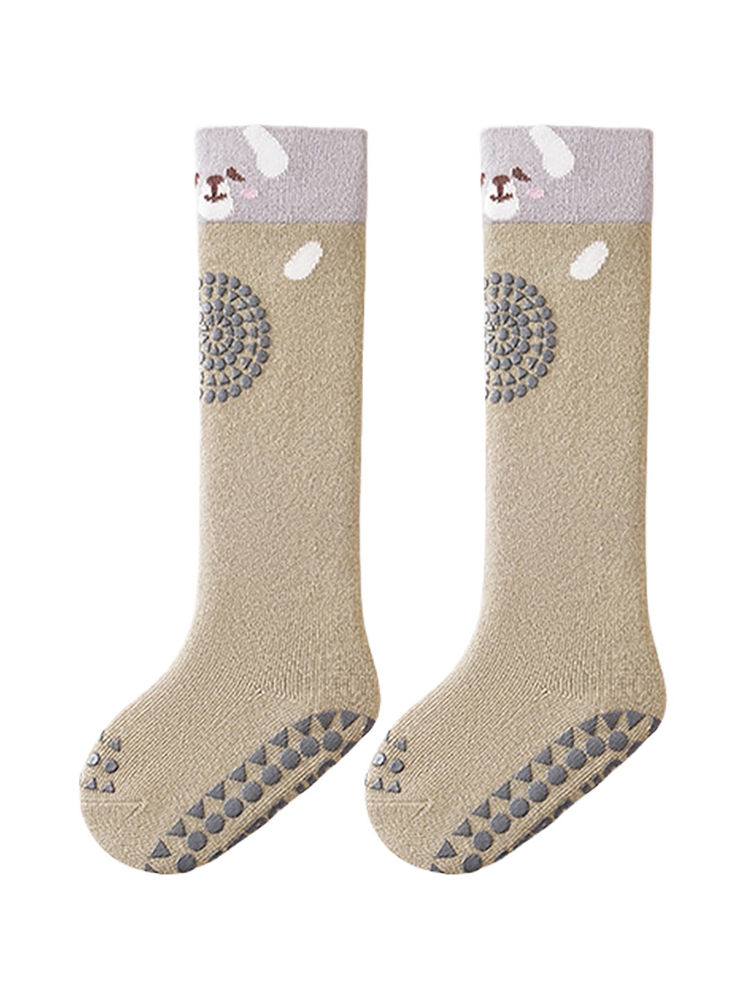 

SYGA Kids Patterned Cotton Above Knee Length Socks, Green