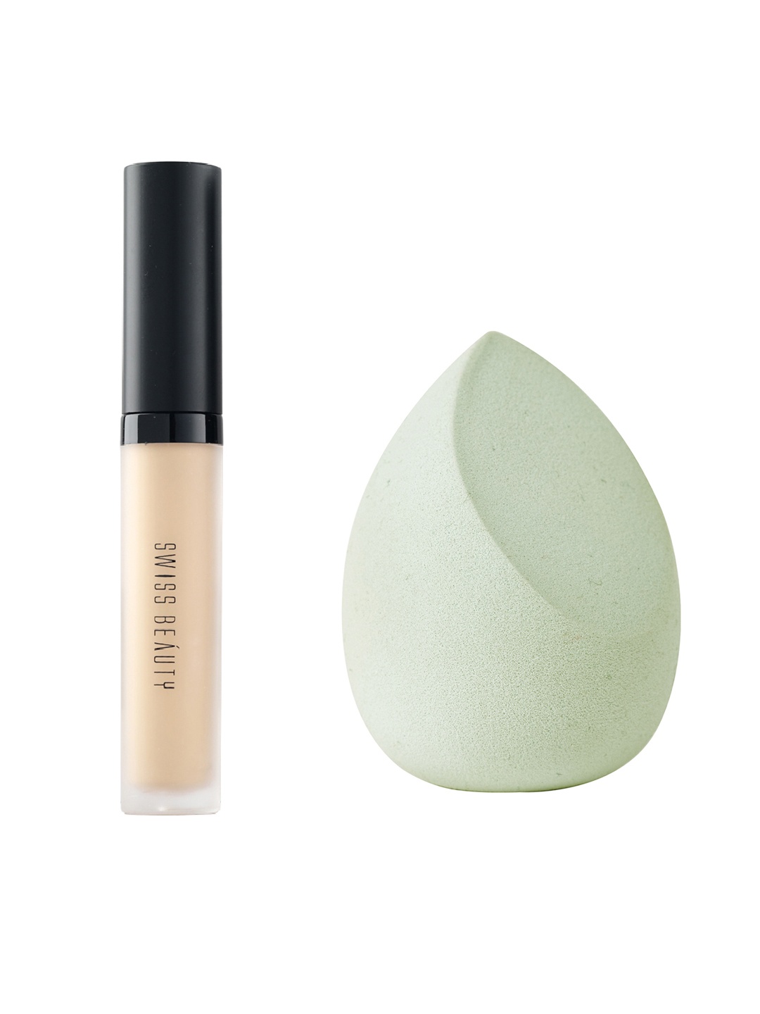

SWISS BEAUTY Liquid Concealer 5.6g - Sand Sable 02 & Beauty Blender - Green Combo, Beige