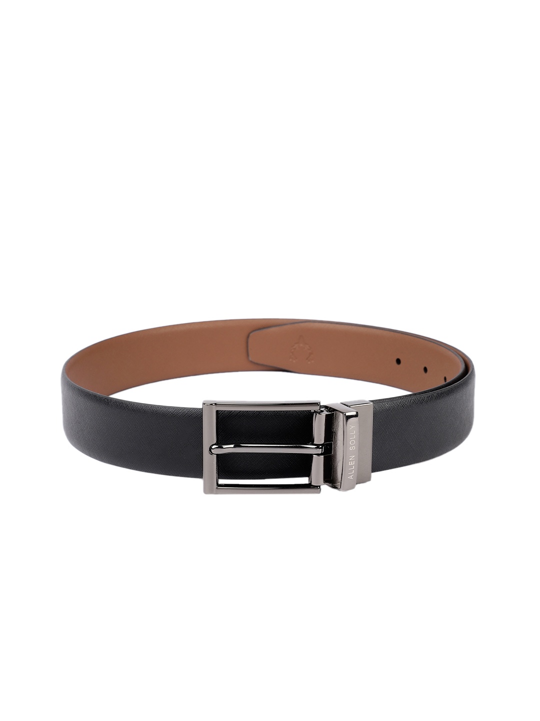 

Allen Solly Men Leather Reversible Belt, Black