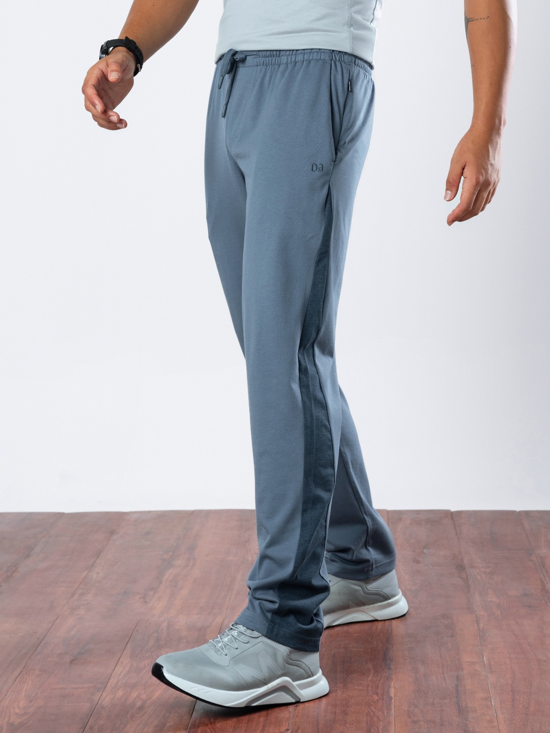 

DAMENSCH Men Durable Matte FinishIdeal Winters Essential Cut N Sew Prima Jersey Track Pant, Blue