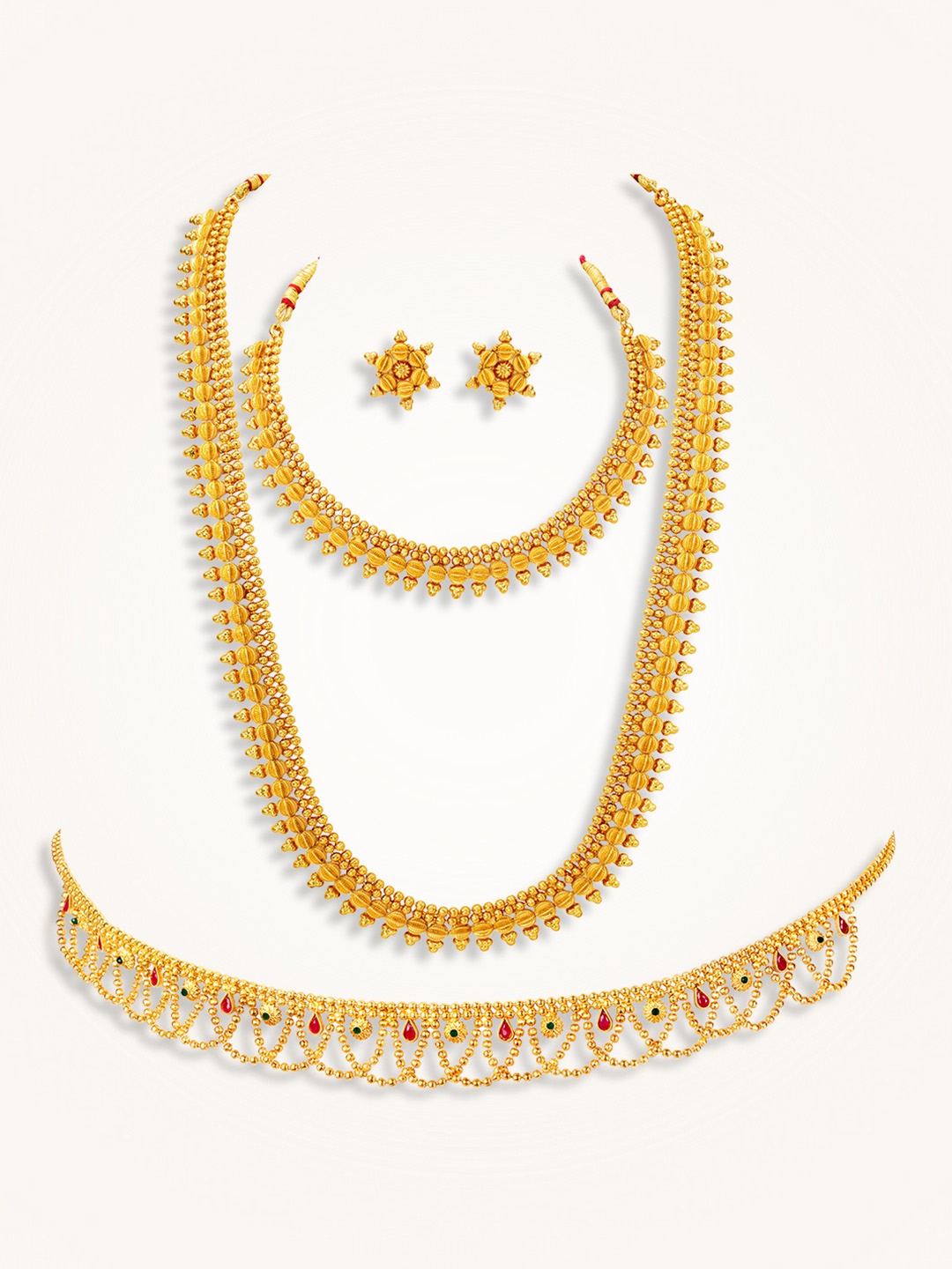 

Peora Gold Plated Stones Studded Jewellery Set