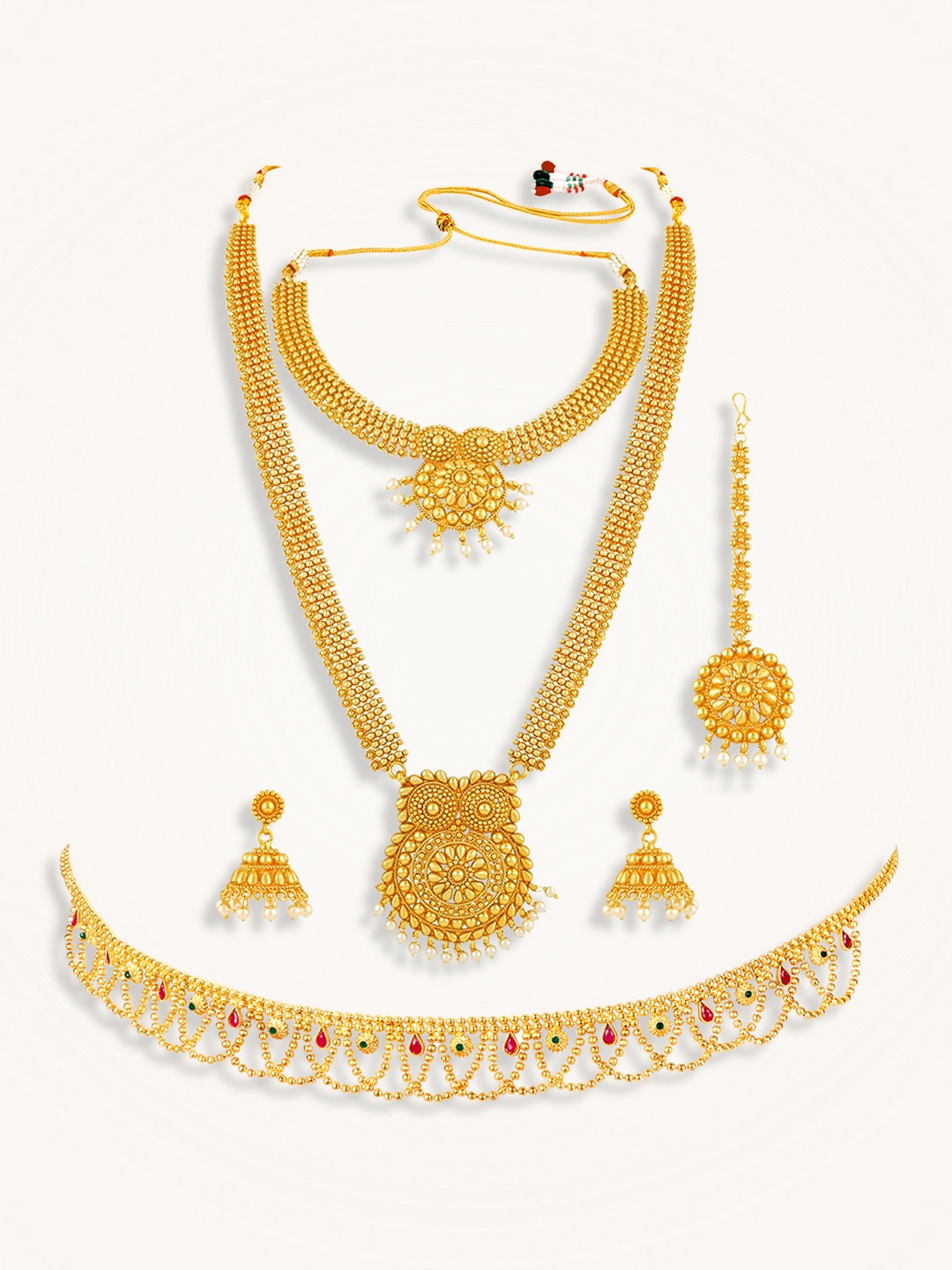 

Peora Gold-Plated Beaded Jewellery Set