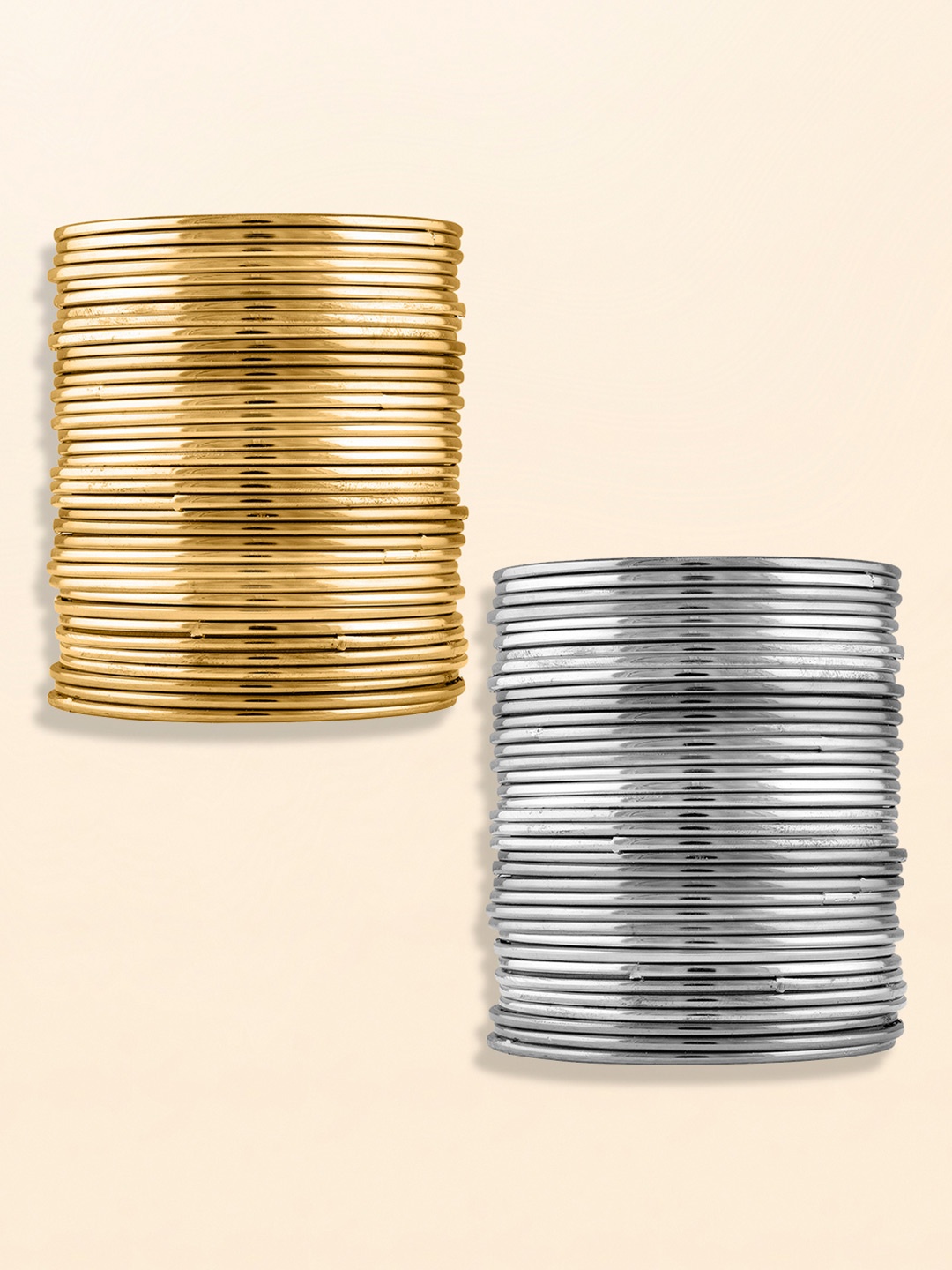 

Peora Set Of 2 Gold-Plated Oxidised Bangles