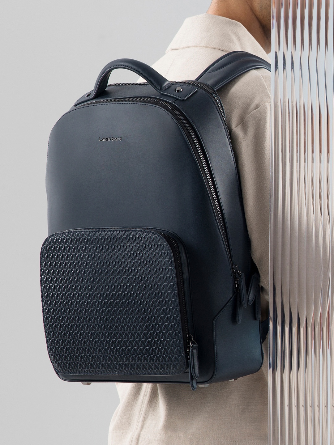 

Lapis Bard Navy Enigma 15-inch Backpack, Navy blue
