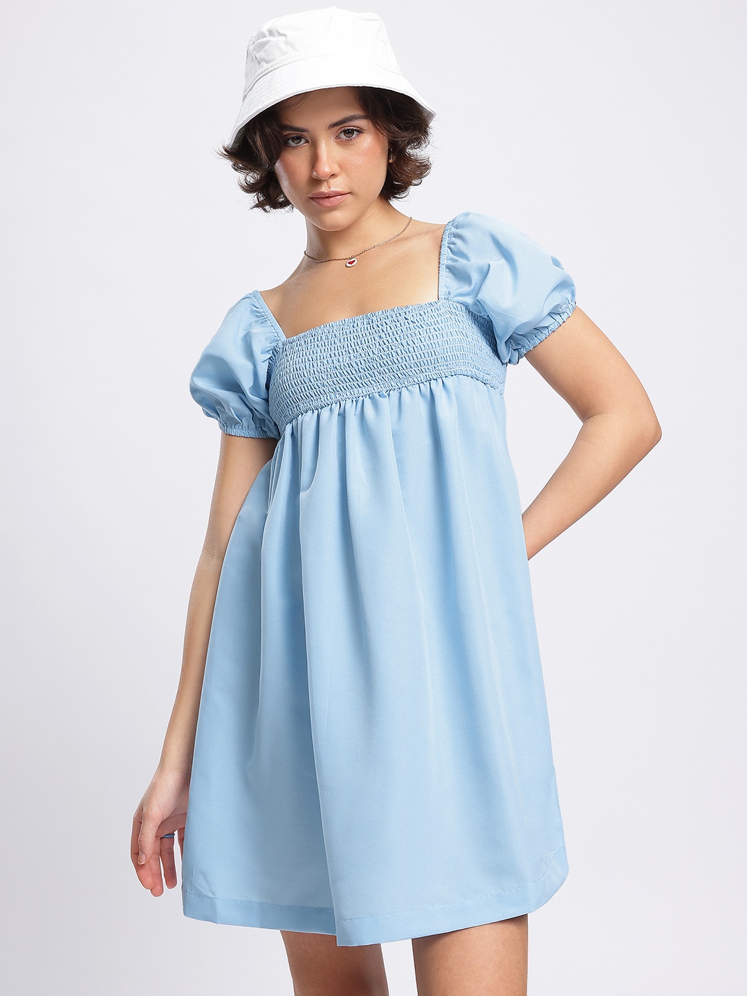 

DressBerry Smocking Fire Empire Dress, Blue