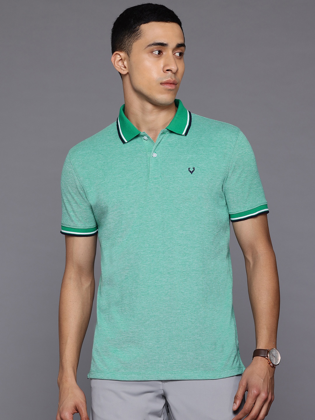 

Allen Solly Polo Collar T-shirt, Green
