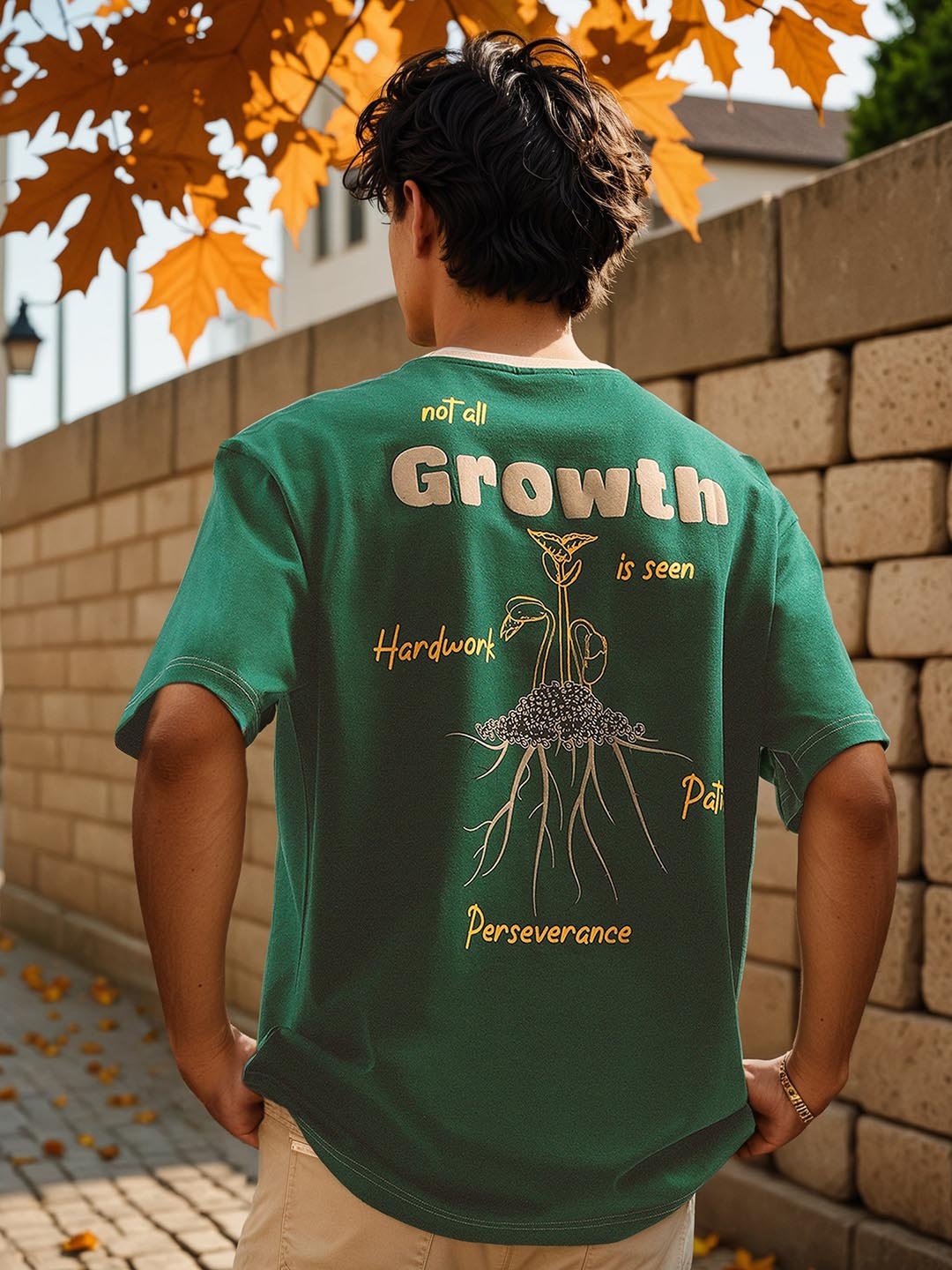 

H&M Oversized Graphic T-Shirt, Green